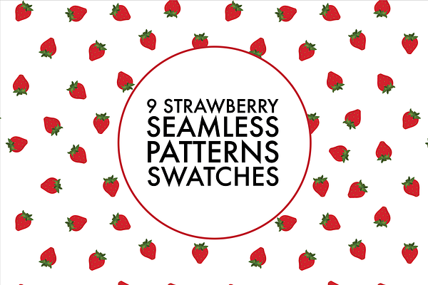 9 Seamless strawberry pattern swatch