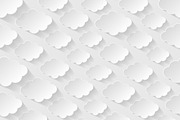 Seamless patterns with paper clouds