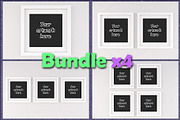 Mockup matted square frame BUNDLEx4