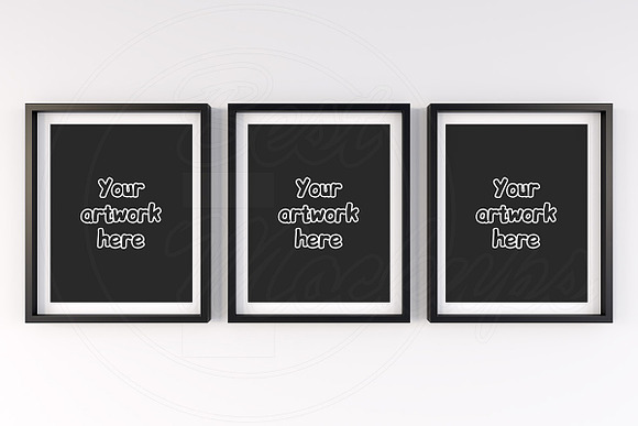 Mockup matted frames 8x10" BUNDLEx4 in Print Mockups - product preview 2