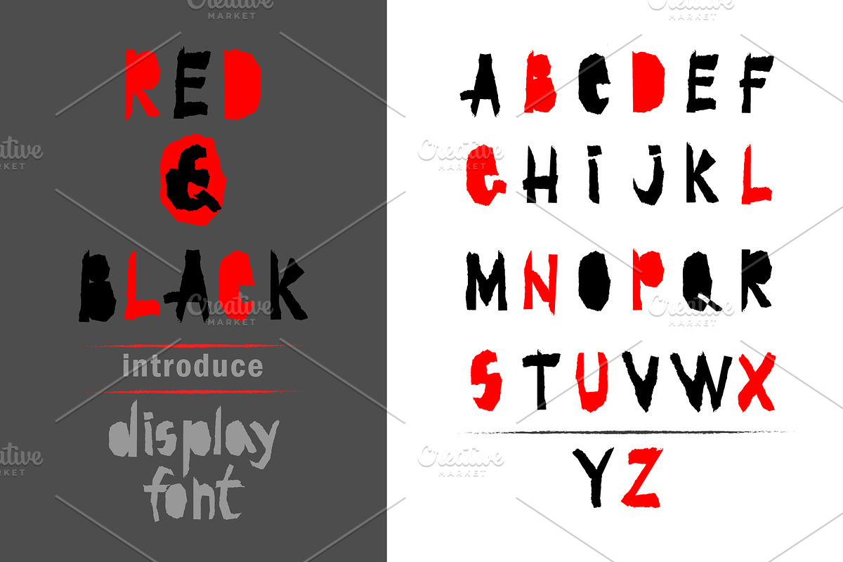 Red-and- Black font in Display Fonts - product preview 8