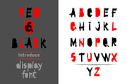 Red-and- Black font