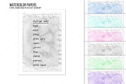 Watercolor stained note paper BG.