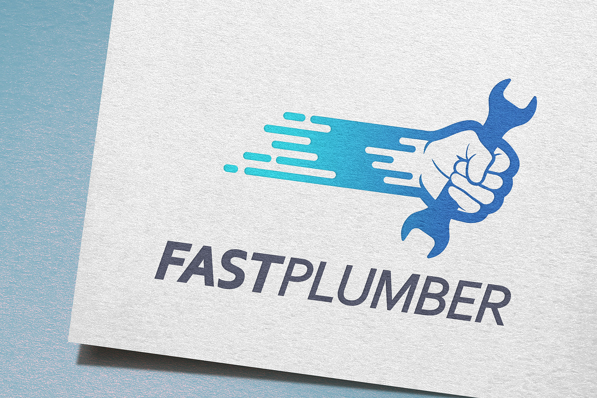 Fast Plumber Logo in Logo Templates - product preview 8