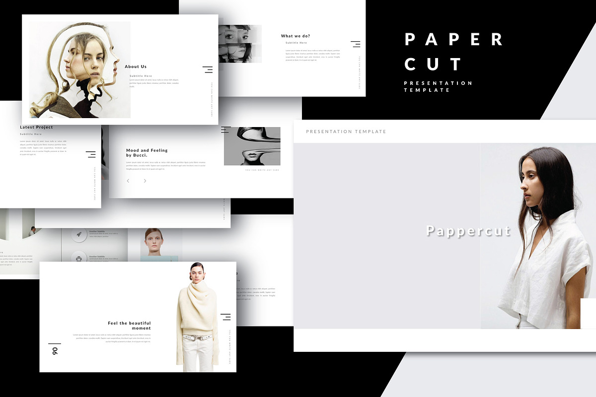 PAPERCUT MINIMAL powerpoint in PowerPoint Templates - product preview 8