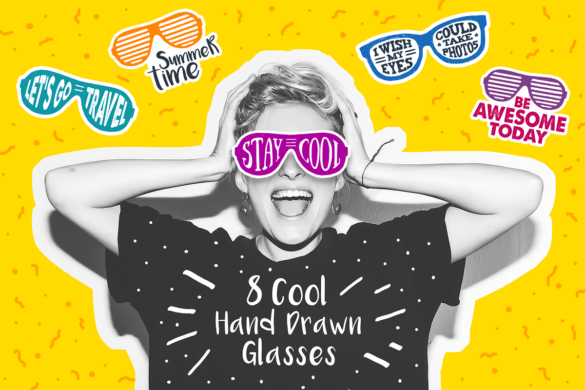 Stay Cool! 8 Hand Drawn Stickers in Logo Templates - product preview 8
