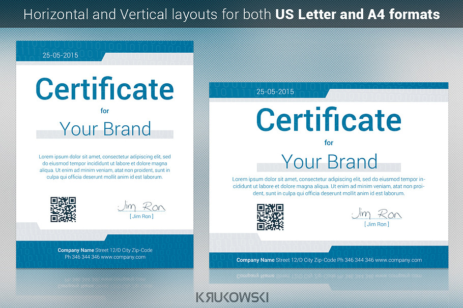 IT Certificate Template in Stationery Templates - product preview 8