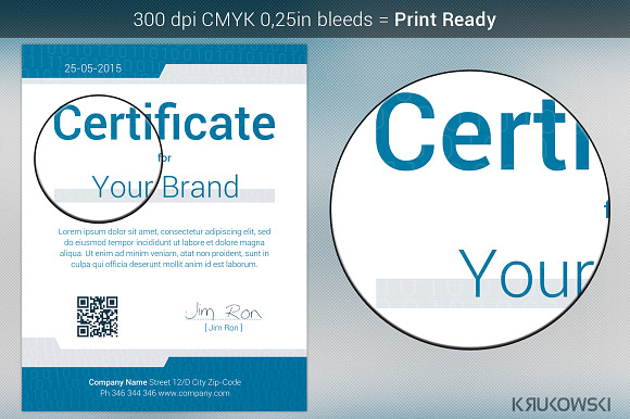 IT Certificate Template in Stationery Templates - product preview 1