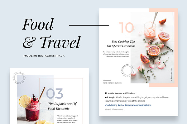 Modern Food & Travel Instagram Pack