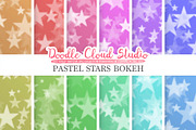 Pastel Stars Bokeh digital paper