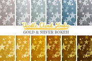 Gold & Silver Stars Bokeh