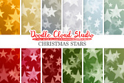 Christmas Stars Bokeh digital paper