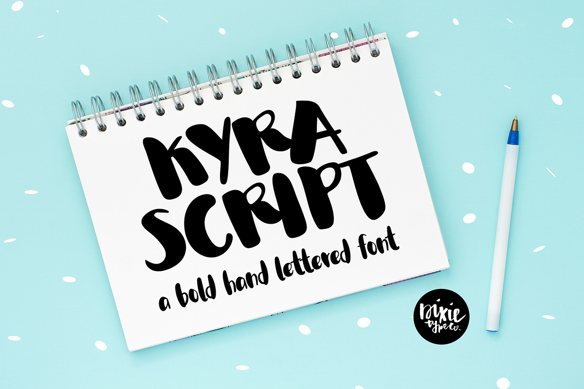Kyra Script Brush Font in Sans-Serif Fonts - product preview 8