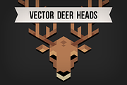 Polygonal deer heads