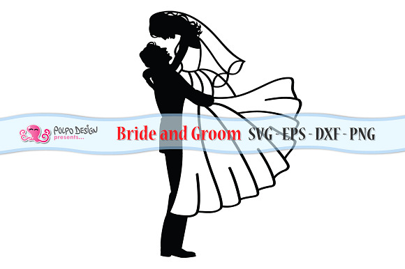 Bride and Groom SVG in Objects - product preview 1