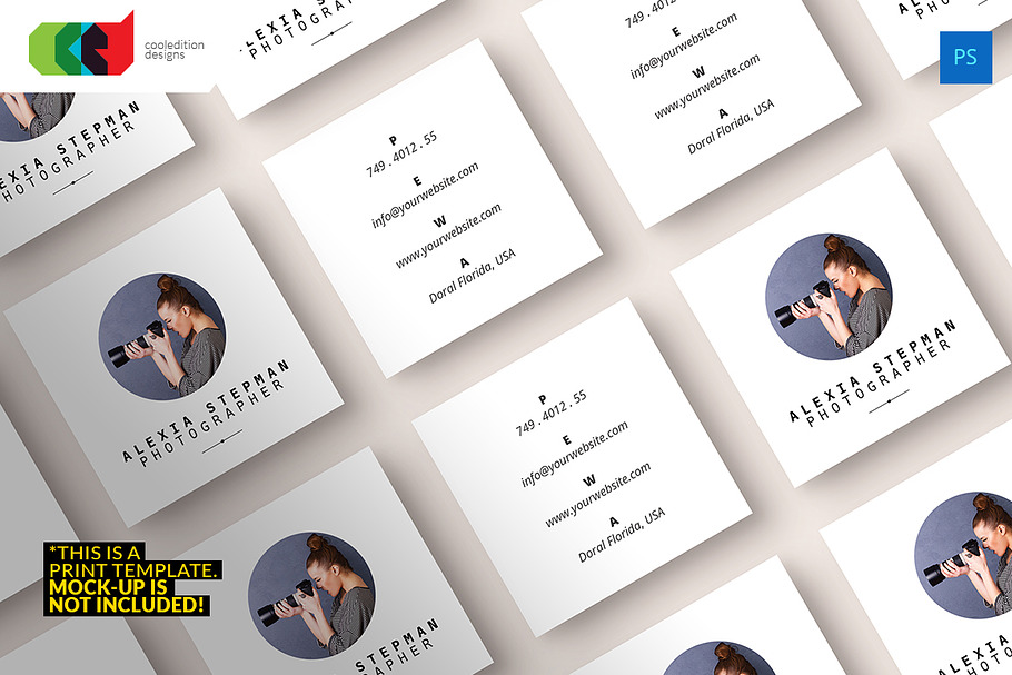 Square - Business Card 43 in Business Card Templates - product preview 8