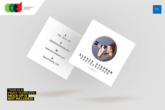 Square - Business Card 43 in Business Card Templates - product preview 3