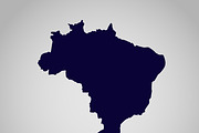 Brazil map, vector illustration 