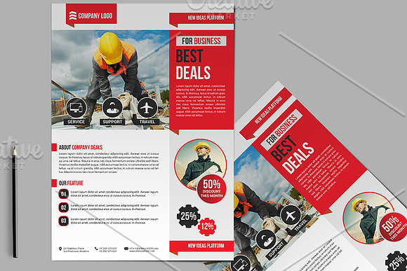 Company Business Flyer in Flyer Templates - product preview 2