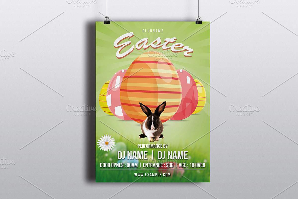 Easter Invitation Flyer-V785 in Flyer Templates - product preview 8