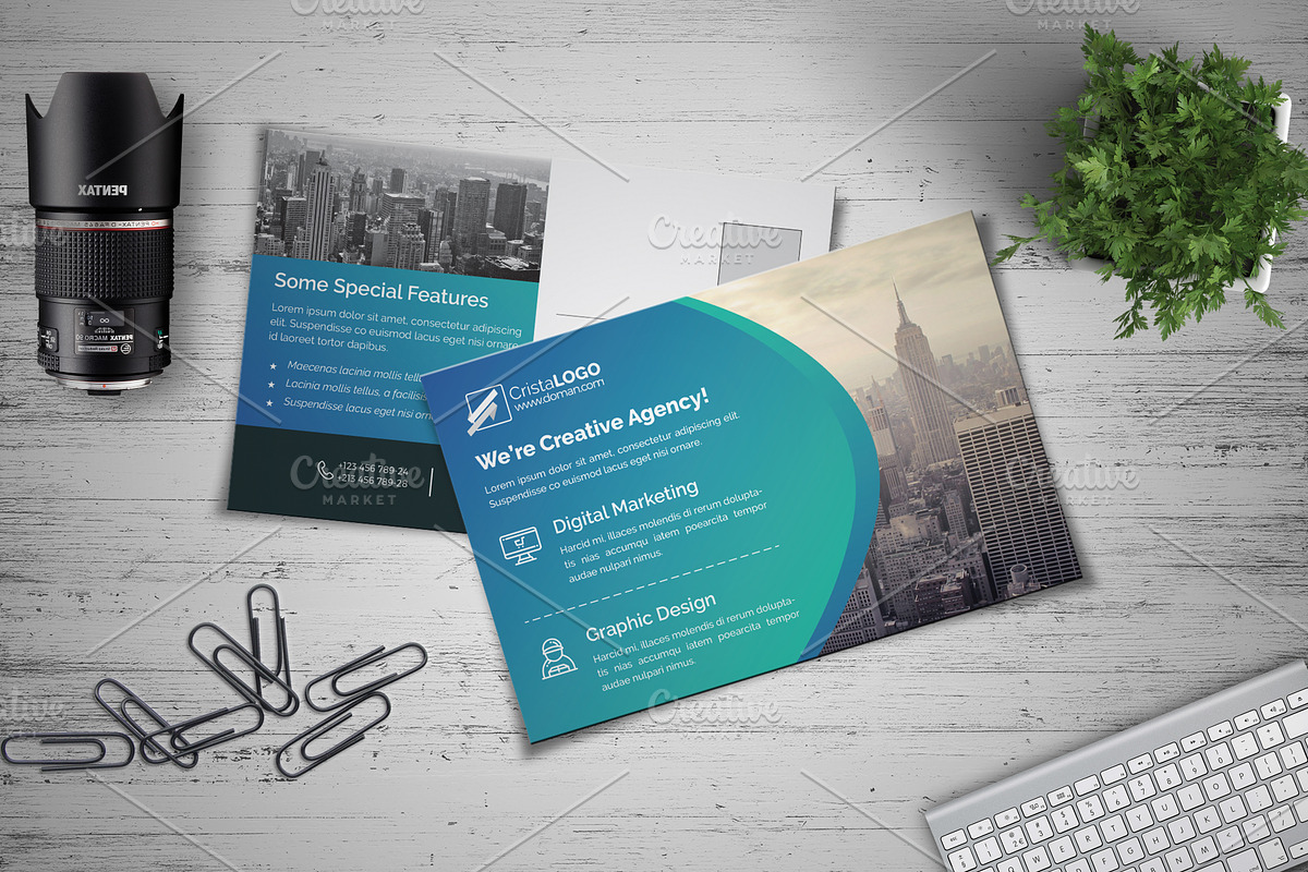 Post-card Template in Postcard Templates - product preview 8