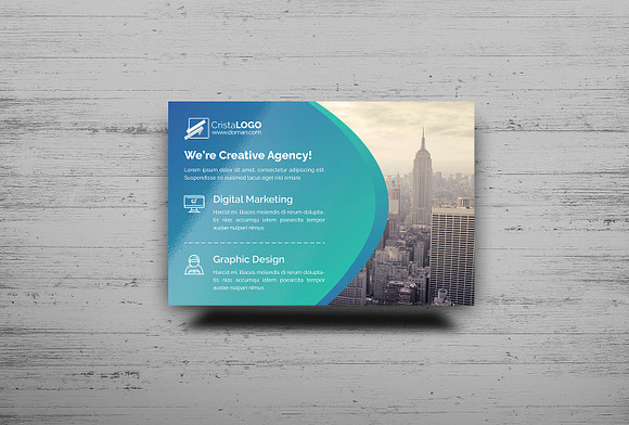 Post-card Template in Postcard Templates - product preview 1