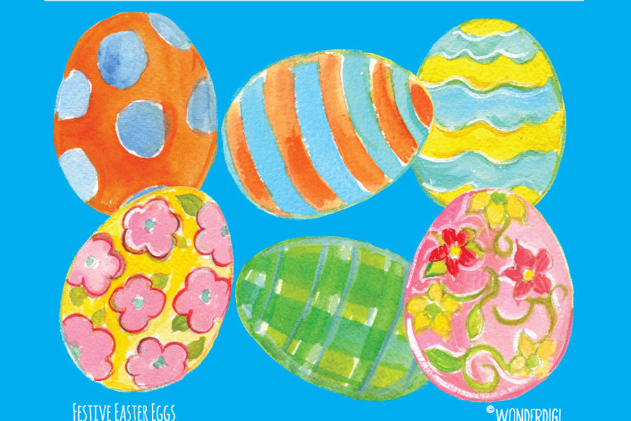 Watercolor Easter Eggs in Illustrations - product preview 8