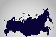 map of  Russian Federation, vector 