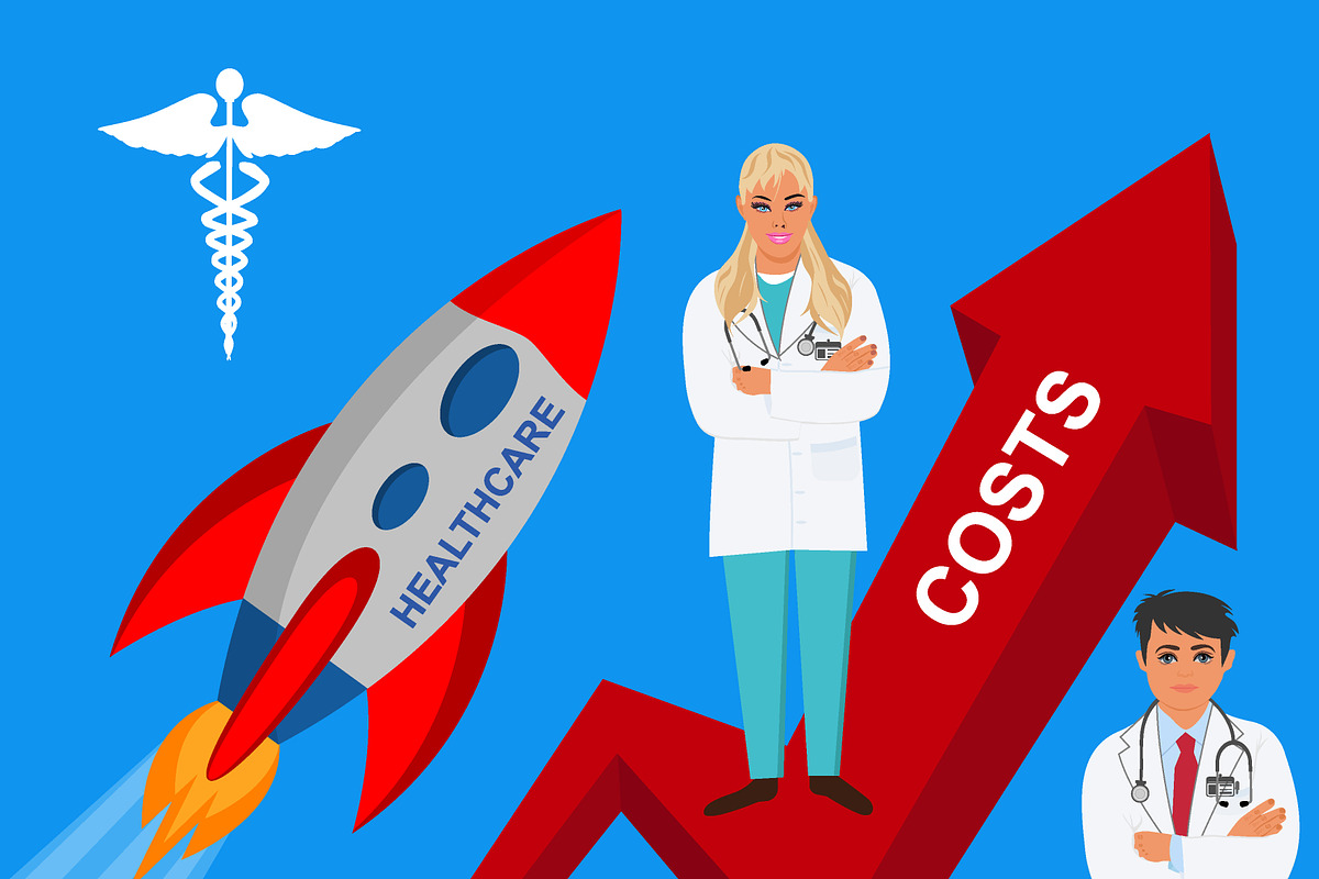 rising healthcare costs, vector in Illustrations - product preview 8