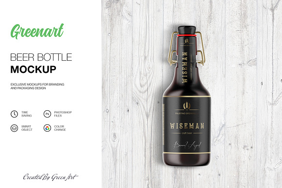 Beer Bottle Mockup in Product Mockups - product preview 1