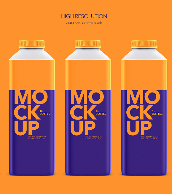 1L Bottle - Matte - Mockup in Product Mockups - product preview 3