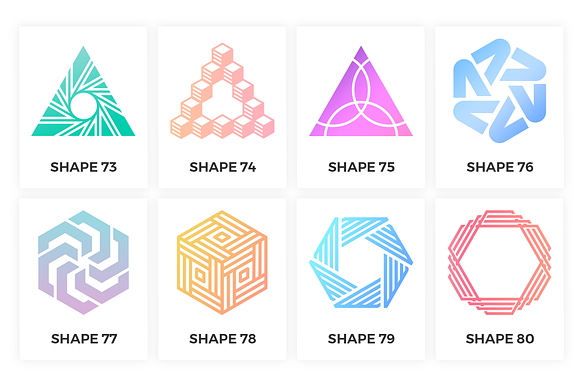 96 Unique Geometric Shapes in Objects - product preview 10