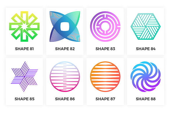 96 Unique Geometric Shapes in Objects - product preview 11