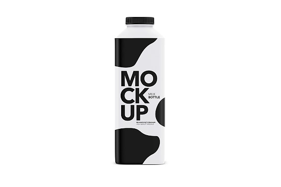Milk Bottle - Matte - Mockup in Product Mockups - product preview 1