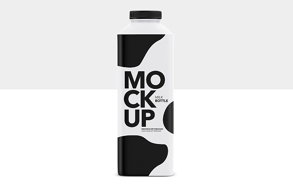 Milk Bottle - Matte - Mockup in Product Mockups - product preview 2