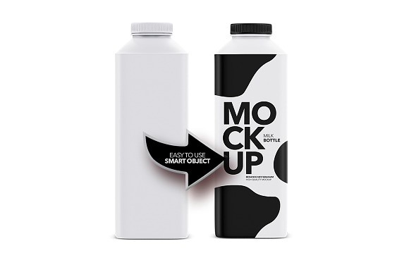 Milk Bottle - Matte - Mockup in Product Mockups - product preview 4