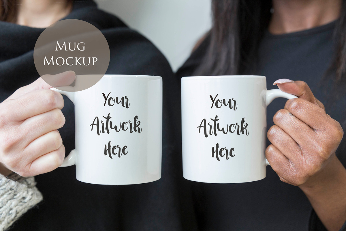 Double Mug Mockup in Product Mockups - product preview 8