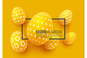 Abstract Easter yellow background.