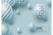 Abstract Easter blue background.