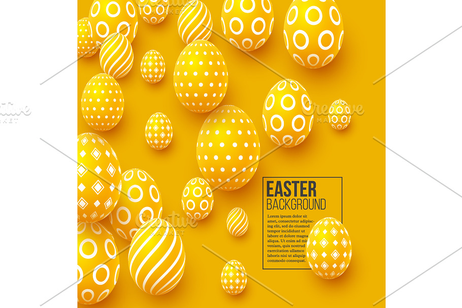 Abstract Easter yellow background. in Illustrations - product preview 8