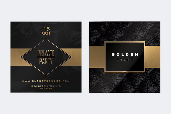 10 INSTAGRAM GOLD Templates in Instagram Templates - product preview 5