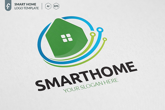 Smart Home Logo in Logo Templates - product preview 1