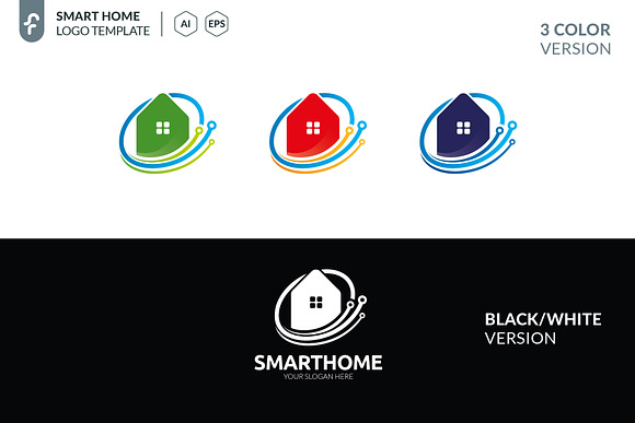 Smart Home Logo in Logo Templates - product preview 4