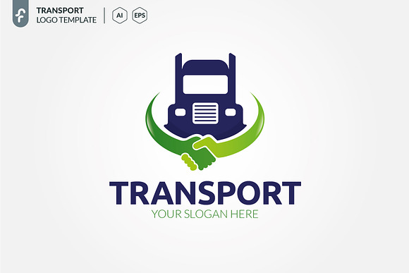 Transport Truck Logo in Logo Templates - product preview 2
