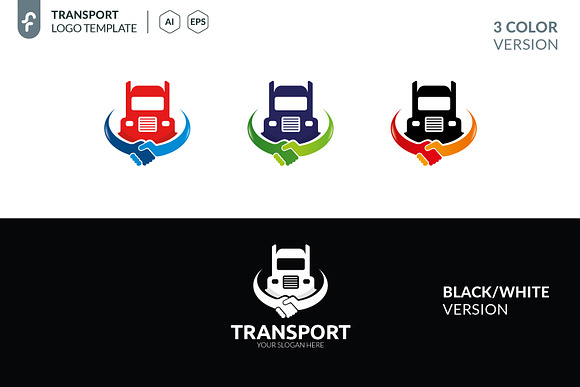 Transport Truck Logo in Logo Templates - product preview 4
