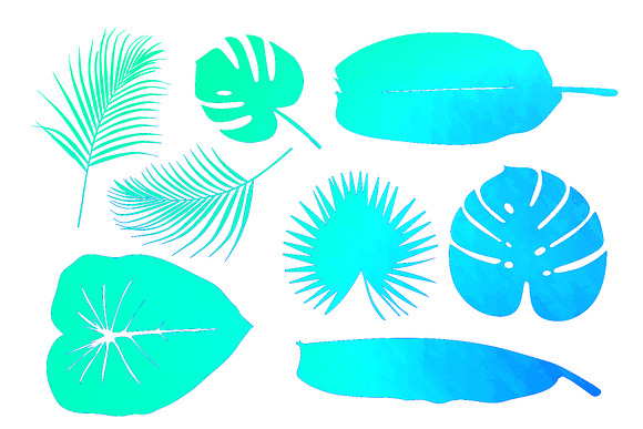 Tropical Leaves in Photoshop Shapes - product preview 1