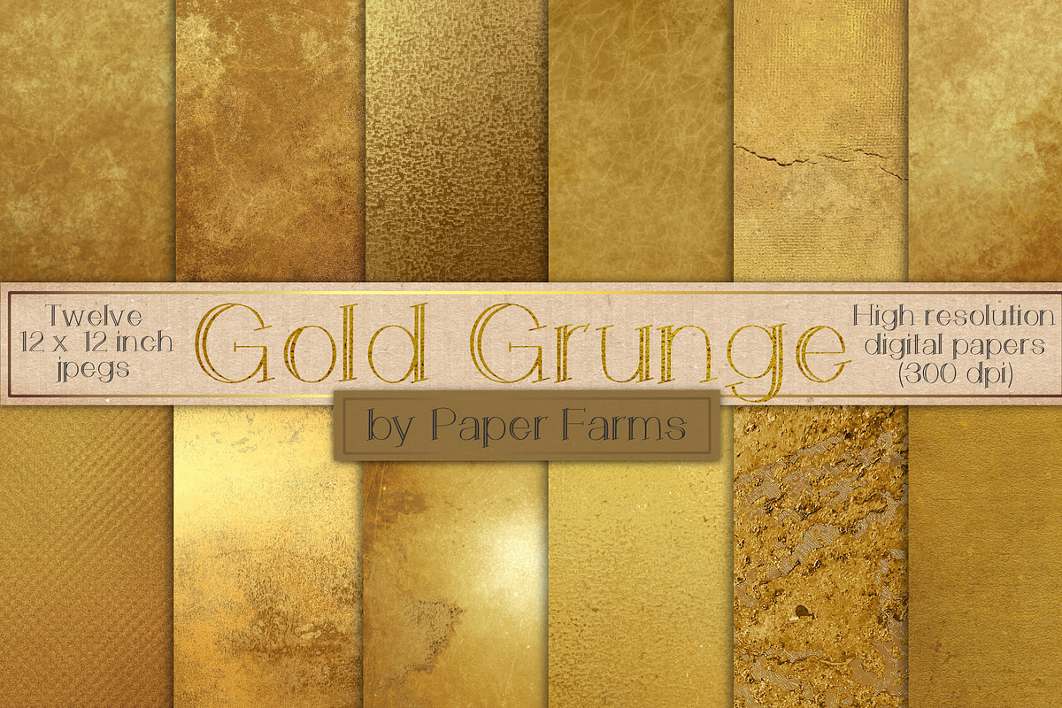Distressed gold textures in Textures - product preview 8