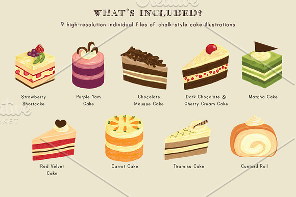Cakes & Desserts Clip Art in Illustrations - product preview 3