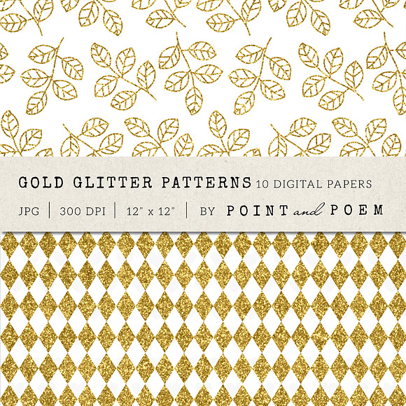 Gold Glitter Patterns in Patterns - product preview 1