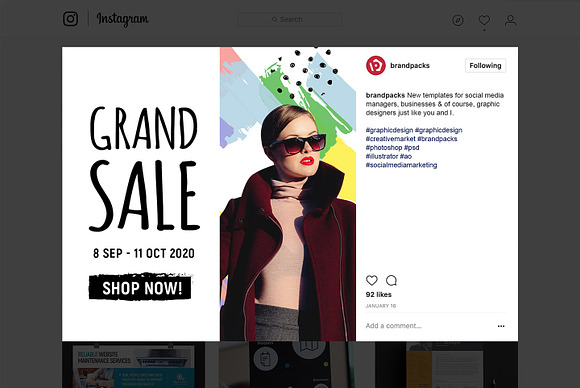 Instagram Sale Templates Pack in Instagram Templates - product preview 4